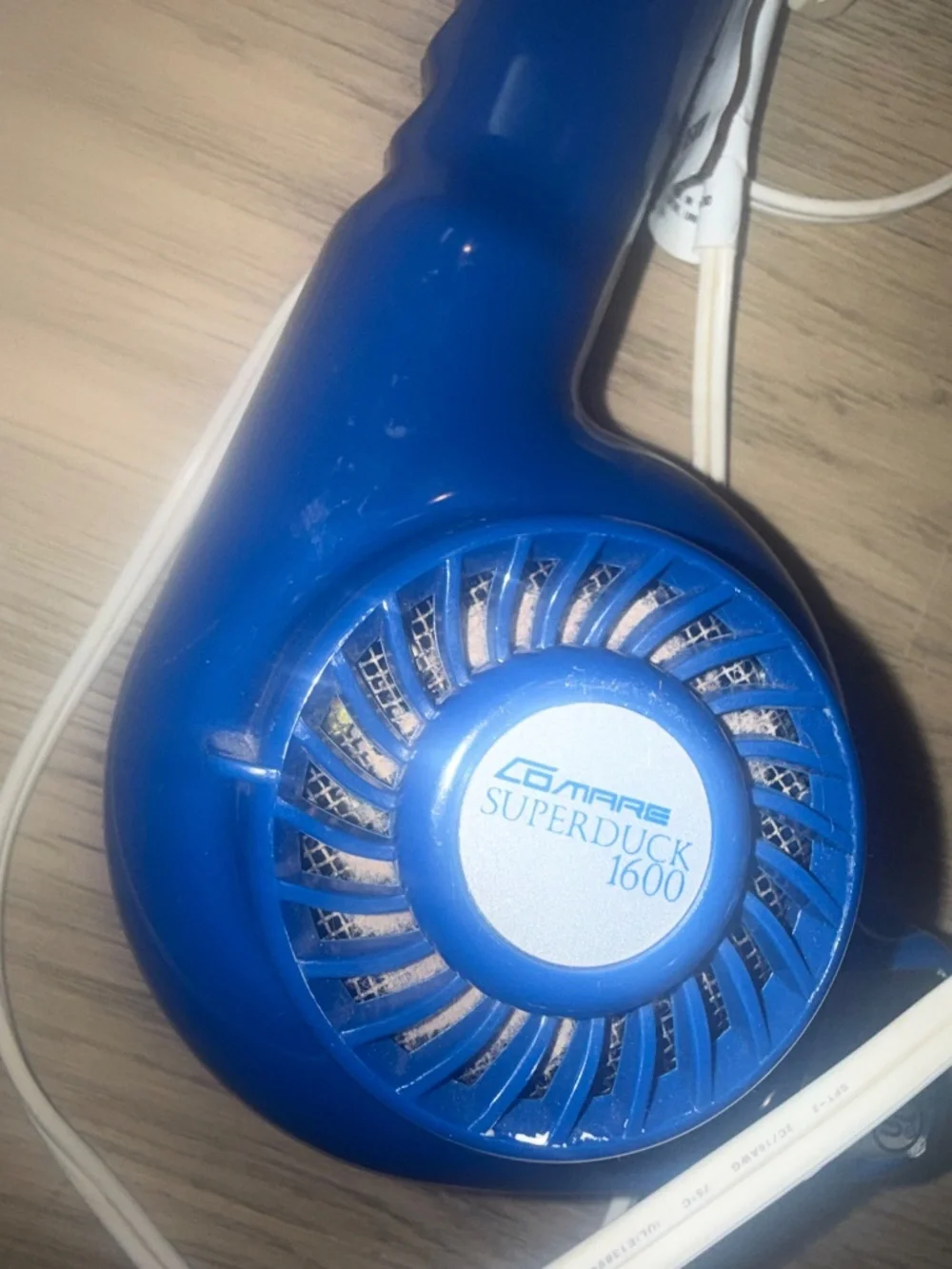 Vintage 1980s Conair SuperDuck 1600 Travel‎ Hair Dryer Blue Silver Retro Tested